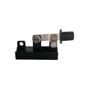 Single pole cut out switch for electric fence, used to isolate fence sections and control power flow outdoors